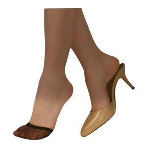 4 pairs - Peds ladies black cushioned foot pad toe covers‎ new